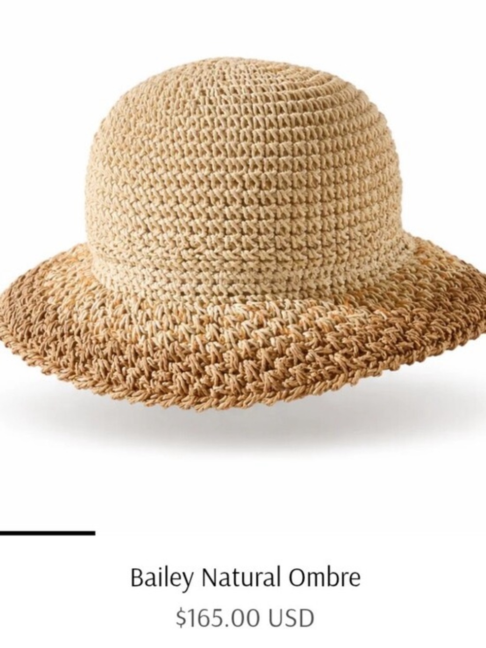 Eugenia Kim Natural Ombre Crochet Sun Hat - Natural/Tan